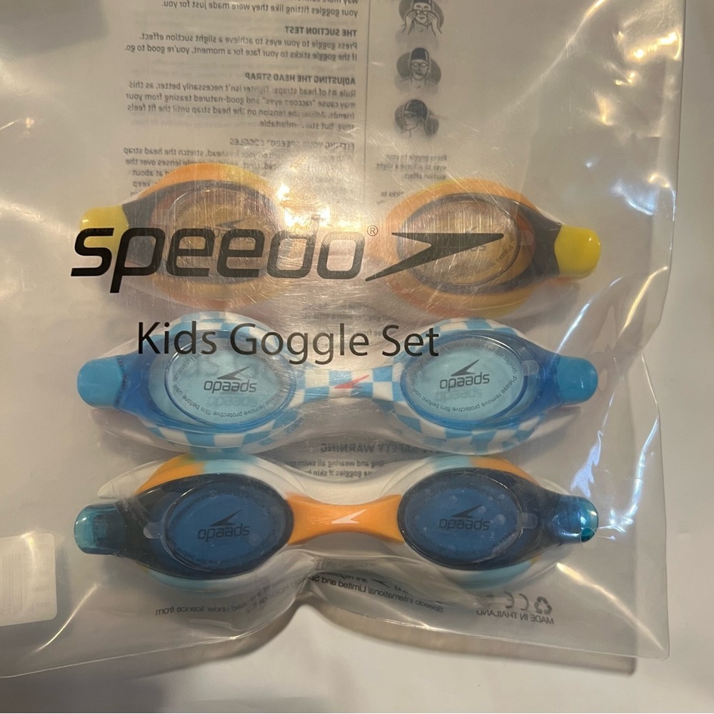 Speedo Blue and Orange Swim Goggles